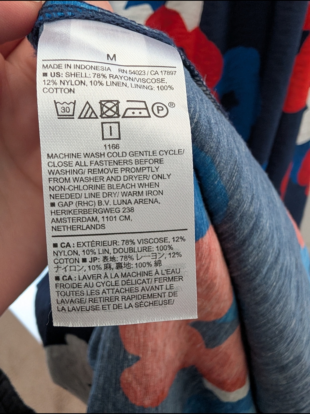 Banana Republic Navy Floral Halter Maxi Dress with Red, Blue & White Flowers M - Picture 10 of 10